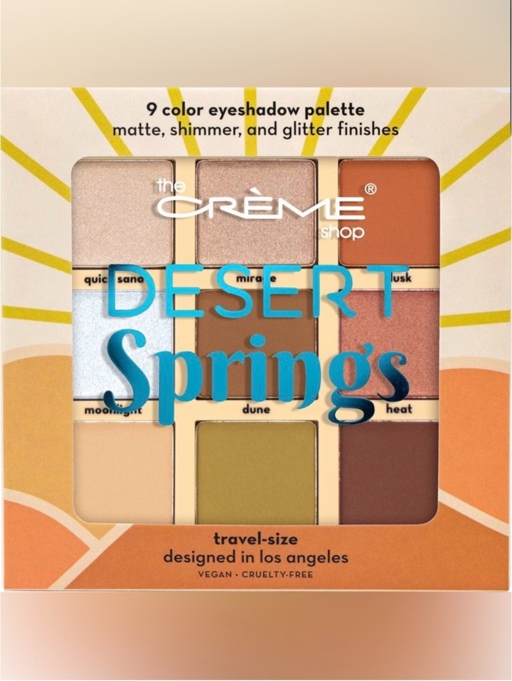 The Creme Shop Desert Springs 9-Color Eyeshadow Palette NEW